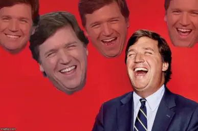 Tucker laughs at libs