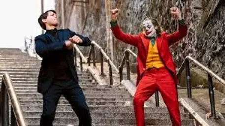 Joker and Peter Parker Dancing