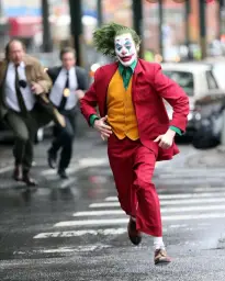 Joker running away from cops