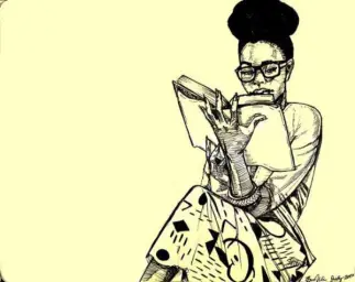 Black Woman Reading a Book