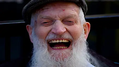 man laughing