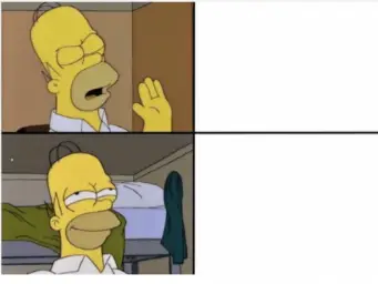 Homer Simpson Drake Meme Template