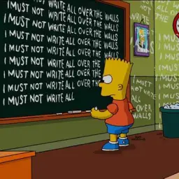 bart simpson blackboard