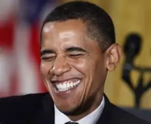 Laughing Obama