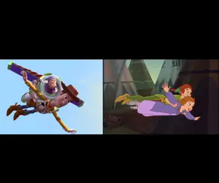 These are so similar! Toy Story and Return to Never Land!