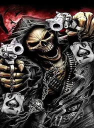 Badass skeleton with guns