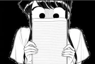 Komi-san Blank Note Book