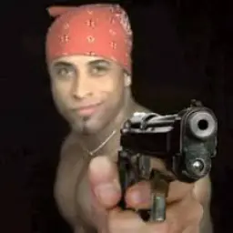 Ricardo pointing gun