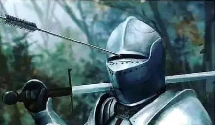 Knight with arrow in his eye