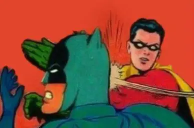 Robin Slapping Batman