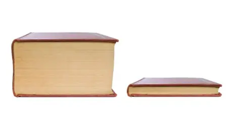 Tiny book vs Big book