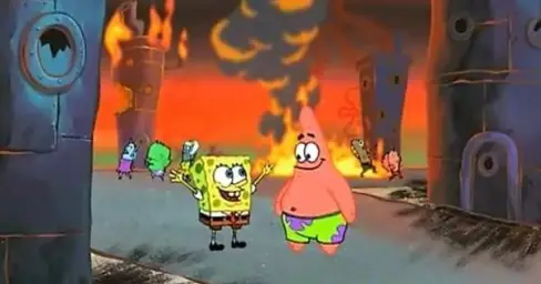 Spongebob city on fire