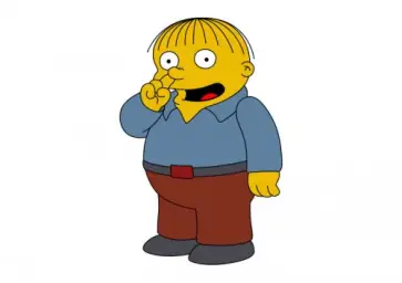 The Simpsons Ralph Wiggum Picking His Nose