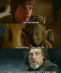 star wars afraid