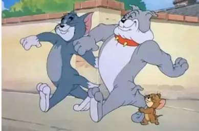 Tom and Jerry walk