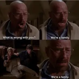 What is wrong with you? We're a family!