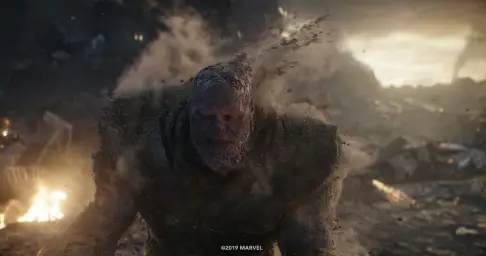 Thanos turns to dust