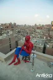 Spiderman Smoking hookah