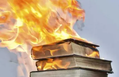 burning books