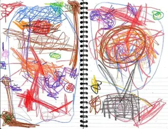 Crayon scribble book