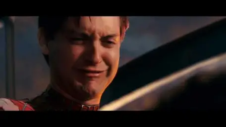 spiderman crying