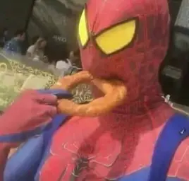 Spiderman Eating Donut