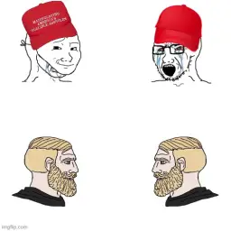 Maga wojaks vs. yes chad