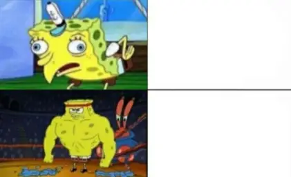 Silly SpongeBob vs Buff SpongeBob