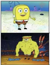 SpongeBob strong weak