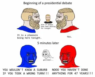 Wojak 2020 presidential debate