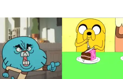 Gumball yelling at finn the dog