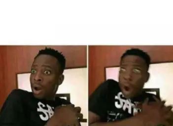 Shocked black guy