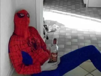 Alcoholic Spiderman