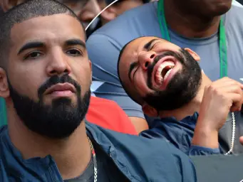 Drake serious laughing