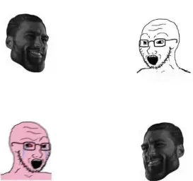 Chad and Wojak argue