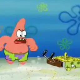 Patrick punches Spongebob