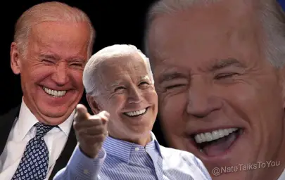 Biden laughing