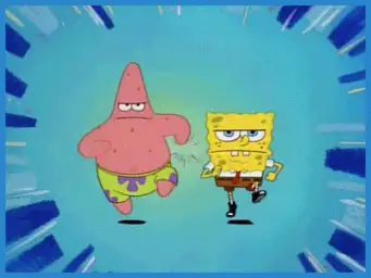 Spongebob and Patrick Running