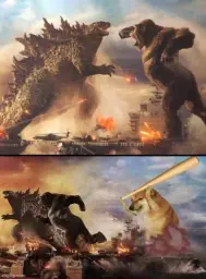 Godzilla vs king kong vs bonk