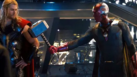 Vision holding Mjolnir