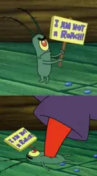 Plankton gets stepped on