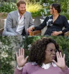 Prince Harry, Meghan and Oprah Meme Template