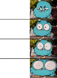 Gumball surprised