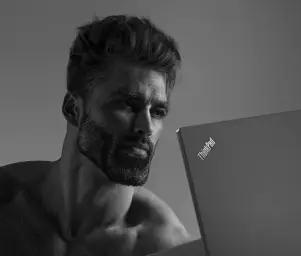 Giga Chad Laptop