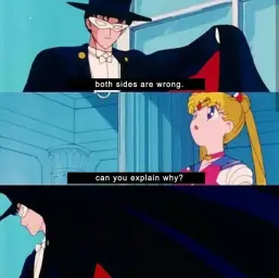 Tuxedo Mask Both Sides are Wrong