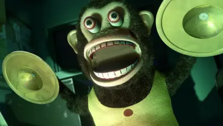 Monkey with cymbals screaming from toy story 3