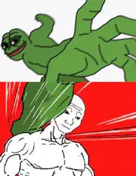 Pepe punch vs. Dodging Wojak