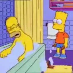 Homer Hit With Chair