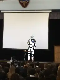 Clone trooper gives speech