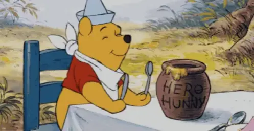 Pooh waiting for honey